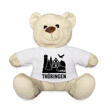 Thuringia Silhouette - Teddy Bear - white - Front