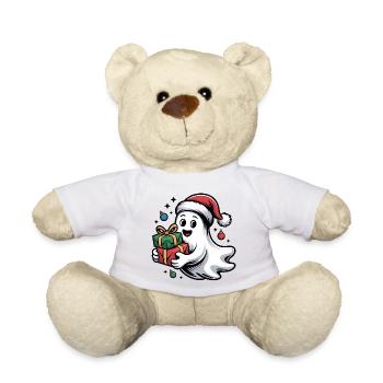 Weihnachtsgeist mit Geschenken - Teddy - Weiß - Vorne