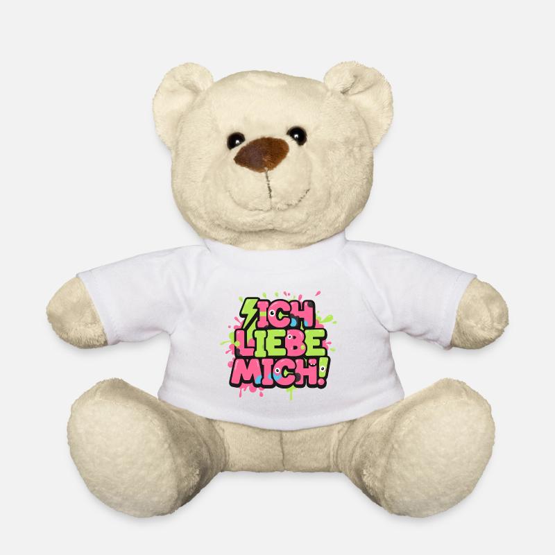 Ich Liebe Mich Graffiti Design - Teddy - Weiß