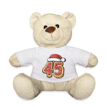45 Number Cookie Christmas - Teddy Bear - white - Front