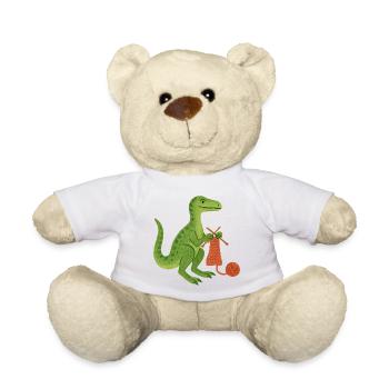 Dino Knits Cozy Craft - Teddy Bear - white - Front