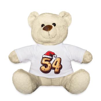 54 Number Cookie Christmas - Teddy Bear - white - Front