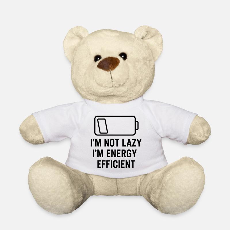 Energy-efficient, not lazy - Teddy Bear - white