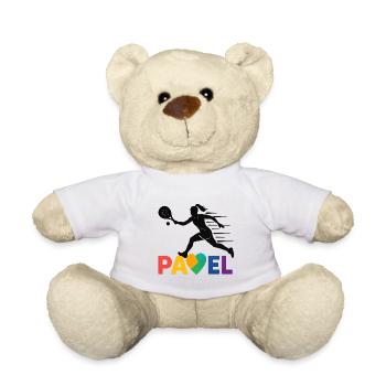 Padel Coeur Arc-en-ciel Sprint - Nounours - blanc - Devant
