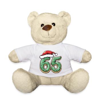 65 Number Cookie Christmas - Teddy Bear - white - Front
