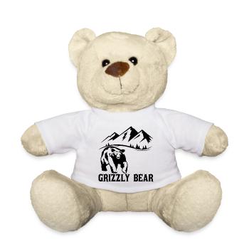 Hiking with a (black) bear - Teddy Bear - white - Front