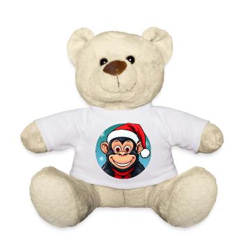 Affen Weihnachten - Teddy - Weiß - Vorne