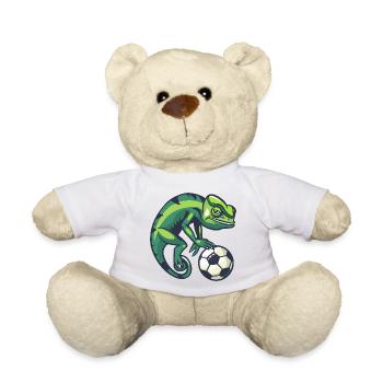 Gecko avec ballon de football - Nounours - blanc - Devant