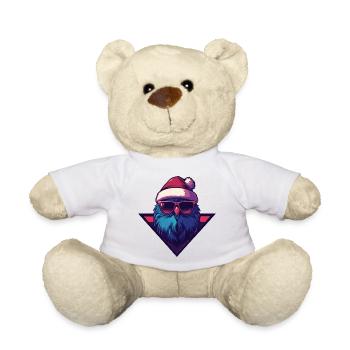 Adler mit Sonnenbrille und Santa Hut - Teddy - Weiß - Vorne