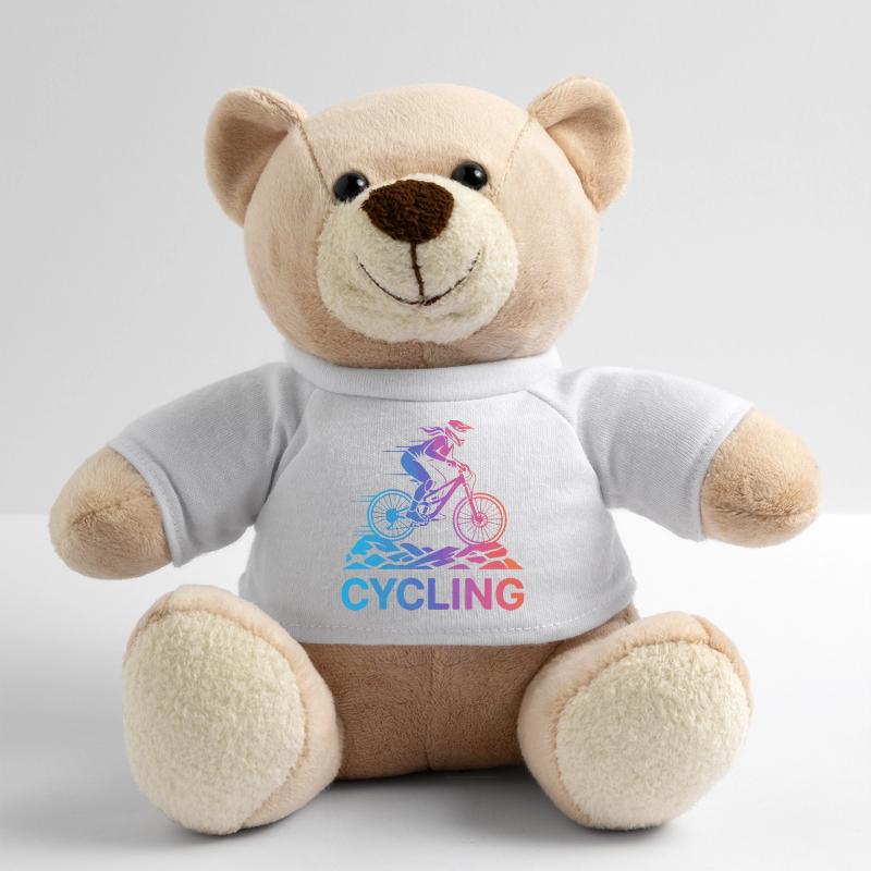 Cycliste en pente sur un sentier accidenté Nounours