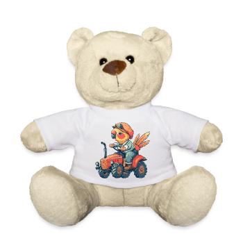 Papagei Traktor Farmer - Teddy - Weiß - Vorne
