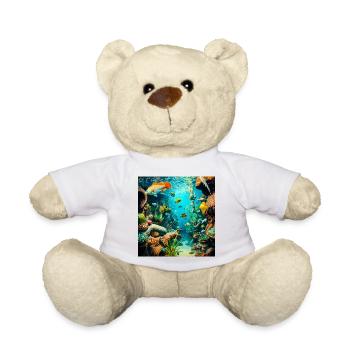 Underwater Coral-Rich Adventure - Teddy Bear - white - Front