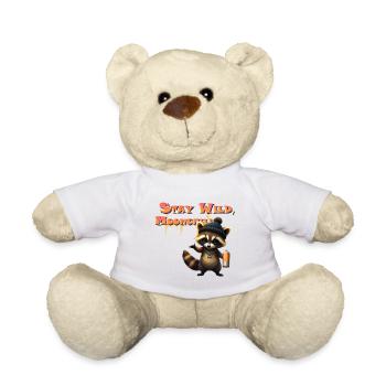 Raccoon Lunar Graffiti - Teddy Bear - white - Front