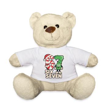 67 Meme Six Seven Christmas Gift Funny - Teddy Bear - white - Front