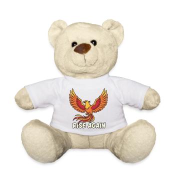 Phoenix Rise Again Motif - Teddy Bear - white - Front