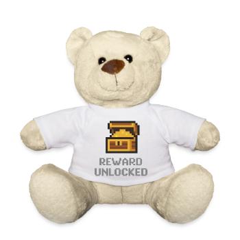 Récompense du coffre de pixels débloquée - Nounours - blanc - Devant
