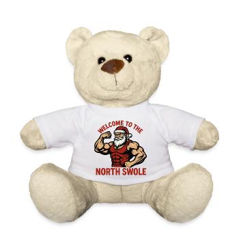 Welcome to the North Swole Funny Christmas Workout - Teddy Bear - white - Front