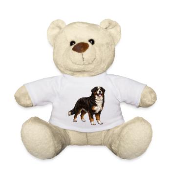 Vintage Bernersennenhund Illustration – Hundtreue - Teddy - Weiß - Vorne