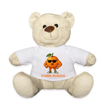 Vitamin Muskeln Orange Mascot - Teddy - Weiß - Vorne