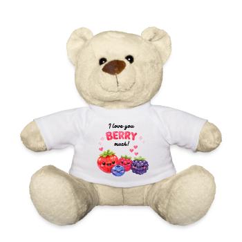 Love you Berry much! Süsse Beerenfreunde Kinder - Teddy - Weiß - Vorne