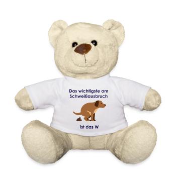 Hundekot Witz - Teddy - Weiß - Vorne