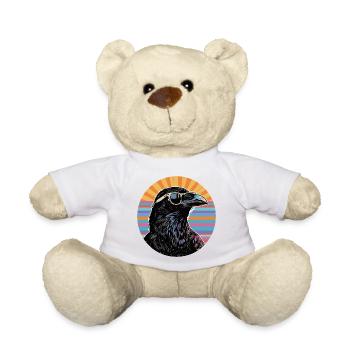 Raven avec lunettes de soleil Rétro Vibe - Nounours - blanc - Devant