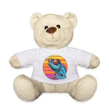 Caméléon avec des lunettes de soleil - Nounours - blanc - Devant