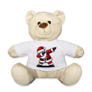Das Weihnachtsmann-Maskottchen - Teddy - Weiß - Vorne