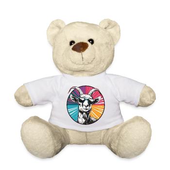 Ziege mit Sonnenbrille - Teddy - Weiß - Vorne