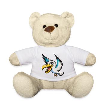 Merry Pelican Mascot - Teddy Bear - white - Front