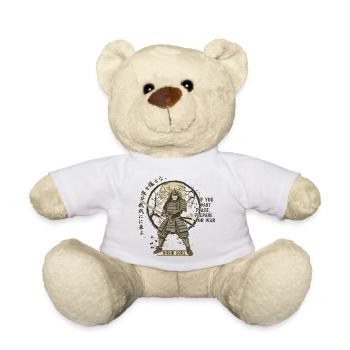 Bushi Seele Samurai in Blüten - Teddy - Weiß - Vorne