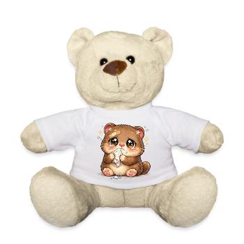 Consolation du ruban de larmes de chaton câlin - Nounours - blanc - Devant