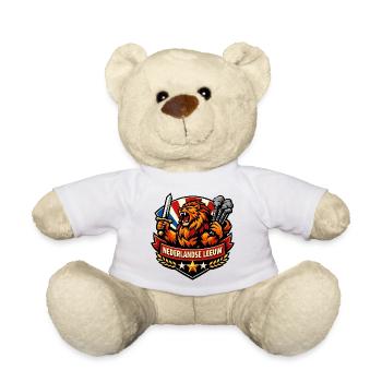 Holländischer Löwe mit Schwert und Rauch - Teddy - Weiß - Vorne