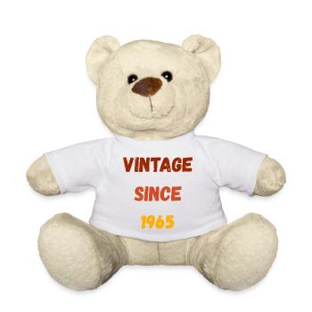 Geburtstag 1965 - Millésime depuis 1965 - Nounours - blanc - Devant