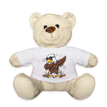 Lustiger dabbender Adler zum 4. Juli - Teddy - Weiß - Vorne