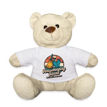 Lustiges Putzen Design - Teddy - Weiß - Vorne