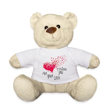 thank you - Teddy Bear - white - Front