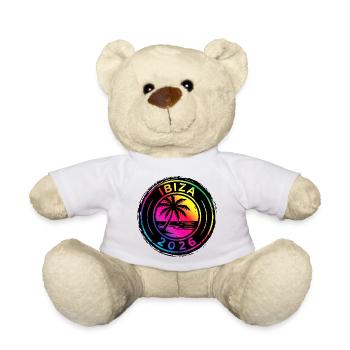 Ibiza 2026 Colorful Vintage - Teddy Bear - white - Front