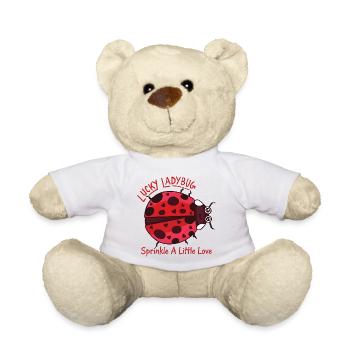 Lucky Ladybug: Süßer Marienkäfer mit Herzen - Teddy - Weiß - Vorne