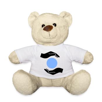 Hände Schutz Kugel Welt - Teddy - Weiß - Vorne