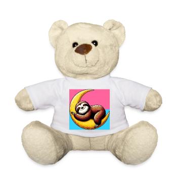 La paresse dort sur la Lune - Nounours - blanc - Devant