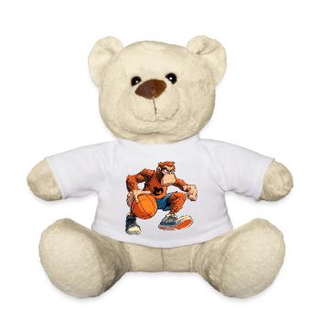 Monkey Basketball Player / Hooper - Teddy Bear - white - Front
