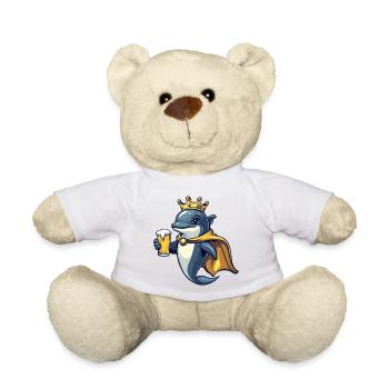 Dolphin Beer King - Teddy Bear - white - Front
