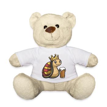 Snail Beer King - Teddy Bear - white - Front