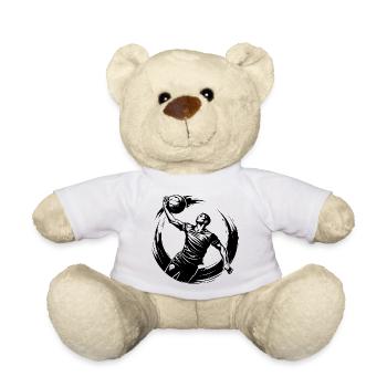 Volleyball Player Silhouette - Teddy Bear - white - Front
