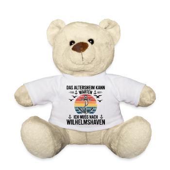 Wilhelmshaven Sprüche Wilhelmshavener Spruch - Teddy - Weiß - Vorne