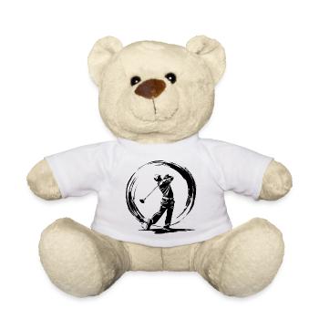 Silhouette d’homme golfeur - Nounours - blanc - Devant