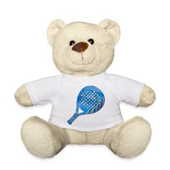 PADEL Racket Shirt, Hoodie, Tasche, Socken - Teddy - Weiß - Vorne