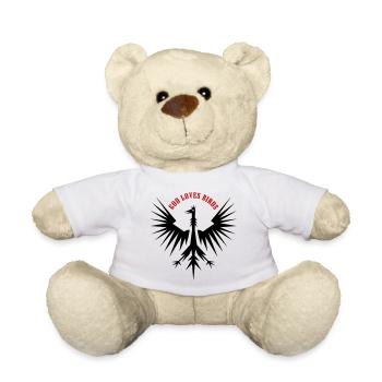 Blason de l’Aigle et de l’Oiseau - Dieu aime les oiseaux - Nounours - blanc - Devant