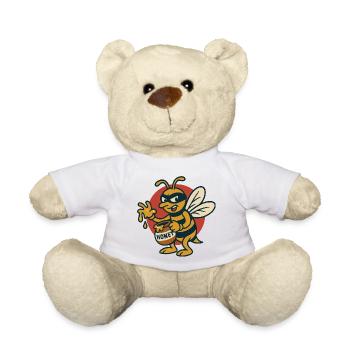 Vol de miel bandit apiculteur - Nounours - blanc - Devant